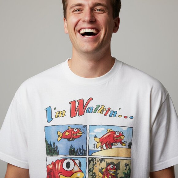 Vintage Duracell “I’m Walkin’ Yes Indeed!” Graphic T-Shirt – Size Large - Picture 1 of 5